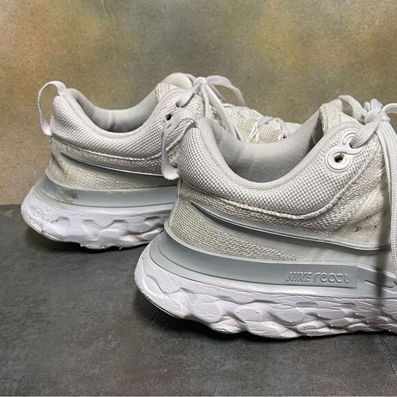 Nike React Infinity Run Flyknit 2 CT2423-102 Women's White Sneakers Size 7.5 - Picture 8 of 16